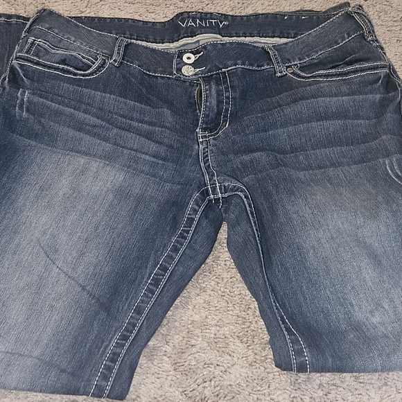 Vanity Women's Dark Blue Denim Jeans - Picture 1 of 3